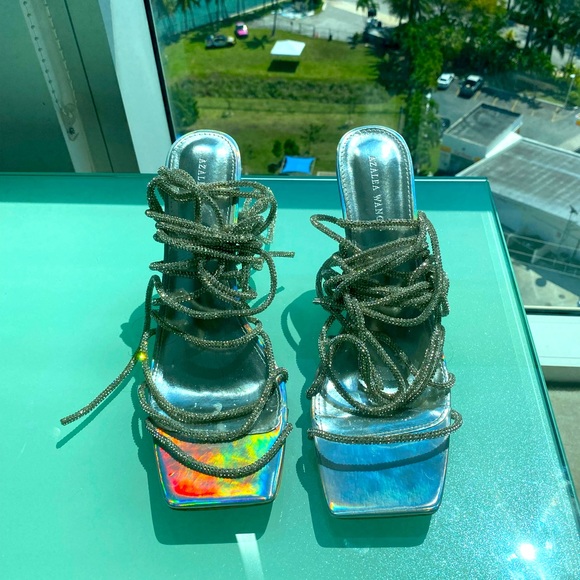 Azalea Wang Tie up wrap around heels (AKIRA) - Picture 2 of 5